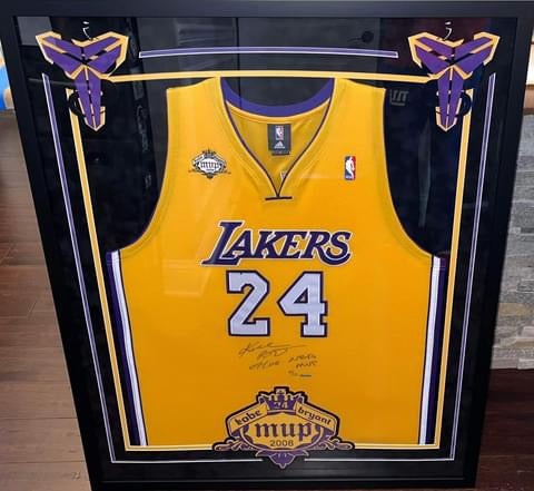 Kobe Bryant Signed, Inscribed, and Framed LE Jersey