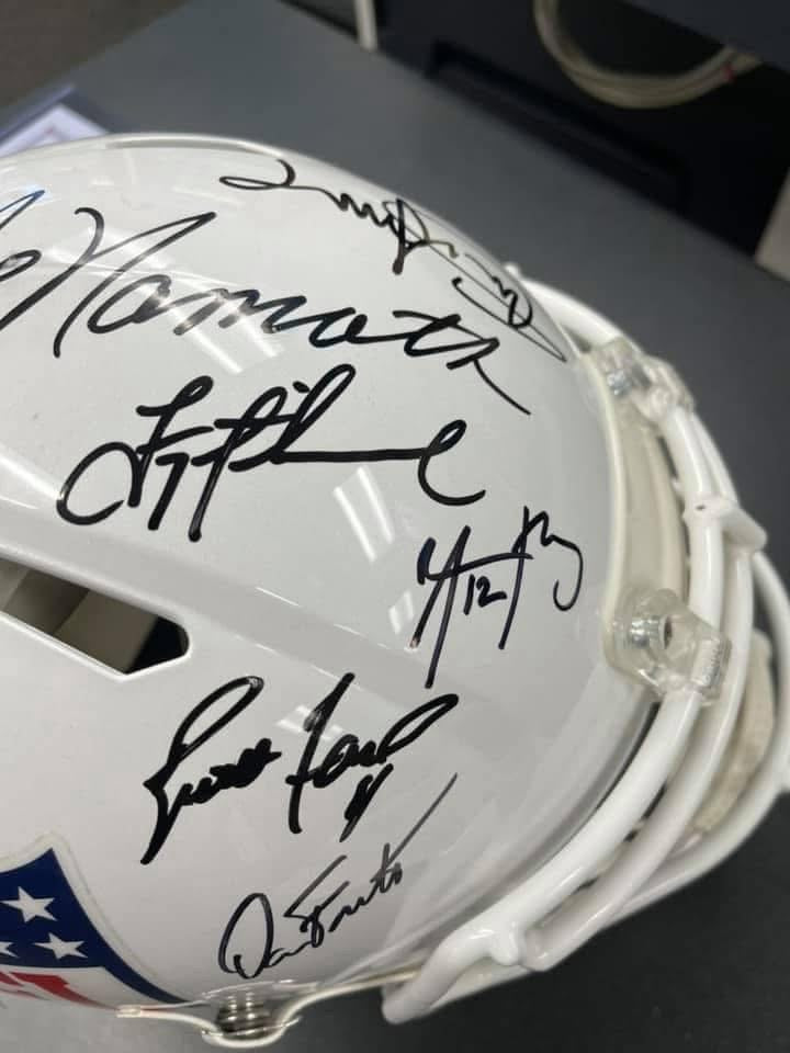 QUARTERBACK HOLY GRAIL HOF & Future HOF QB MULTI SIGNED NFL SPEED AUTHENTIC HELMET