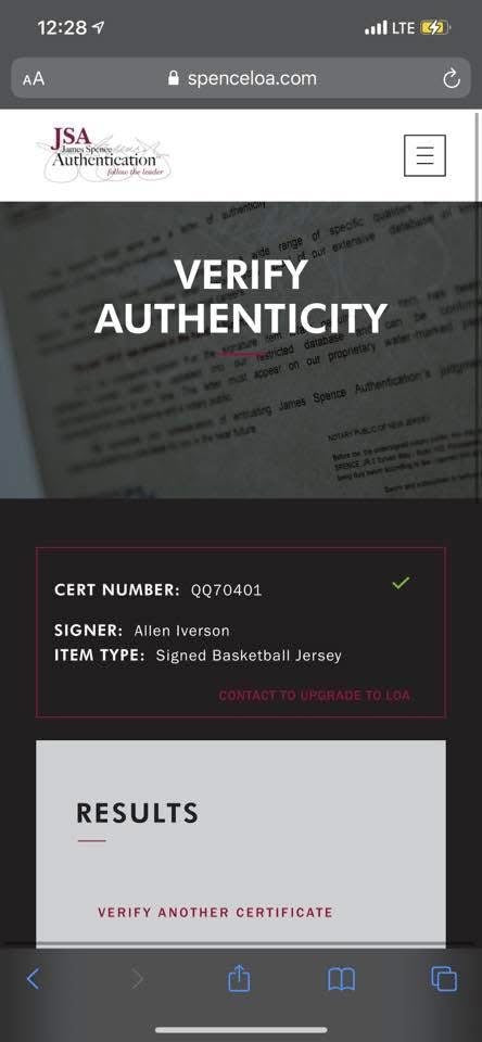 Allen Iverson Signed and Inscribed 76ers Jersey