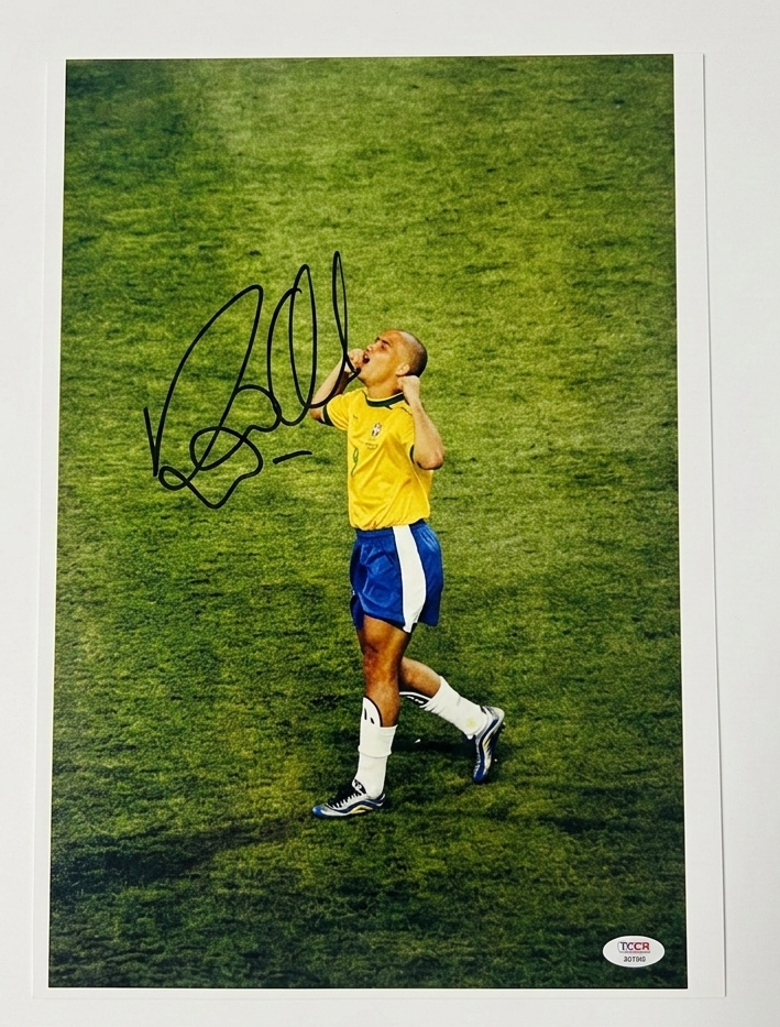 Ronaldo Nazário Signed Brazil 12x8 Photo – “O Fenômeno”