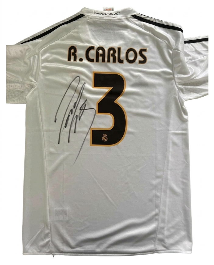 Roberto Carlos Signed Real Madrid Jersey #3