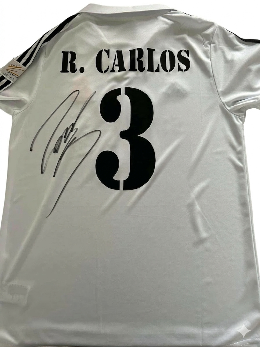 Roberto Carlos Signed Real Madrid Jersey