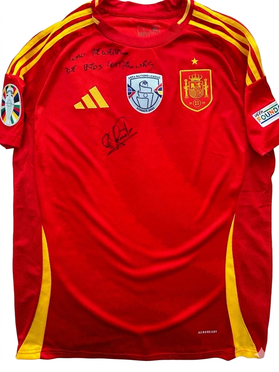 Luis de la Fuente Signed Spain Jersey w/ Inscription