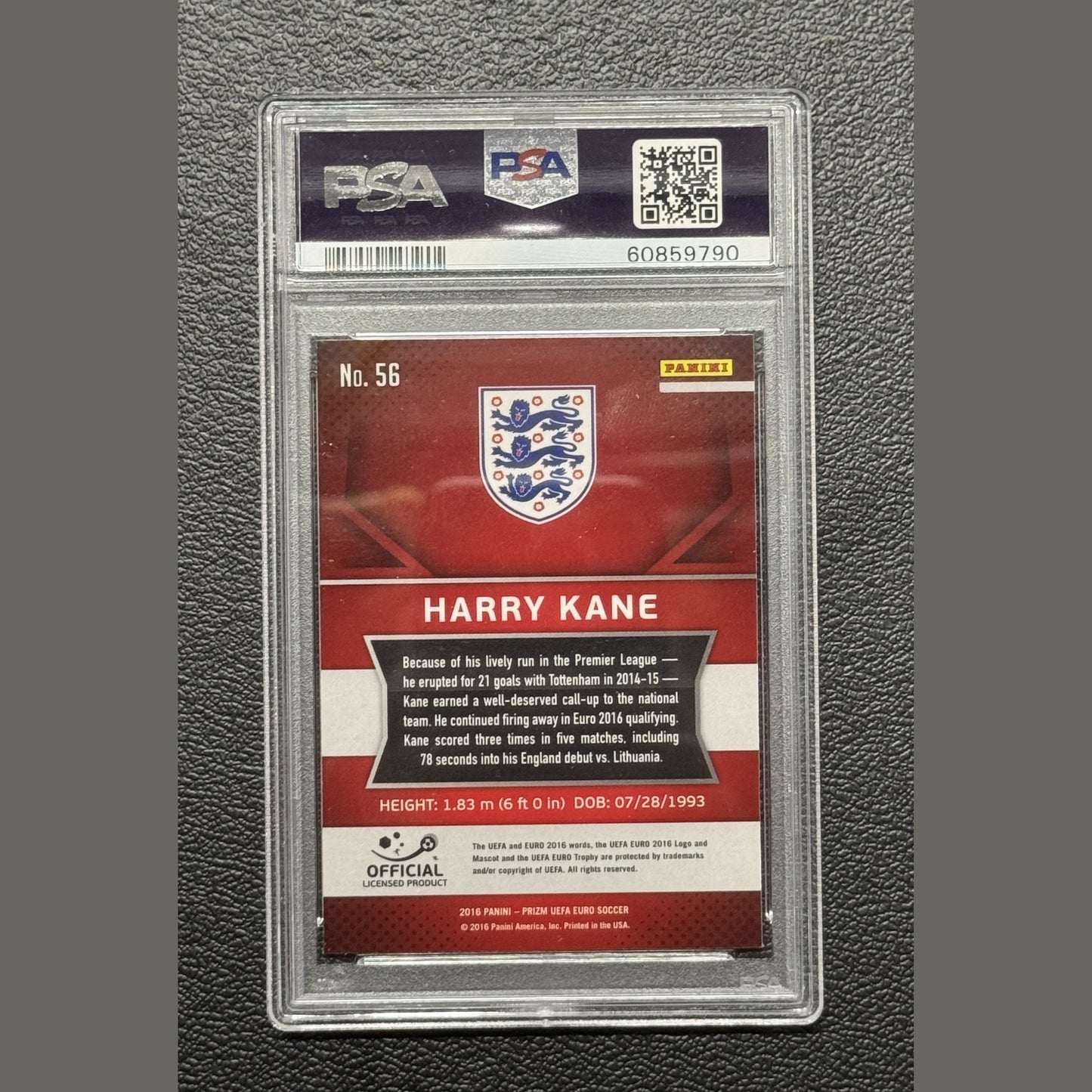 2016 Panini Prizm UEFA Euro #56 Harry Kane PSA 10