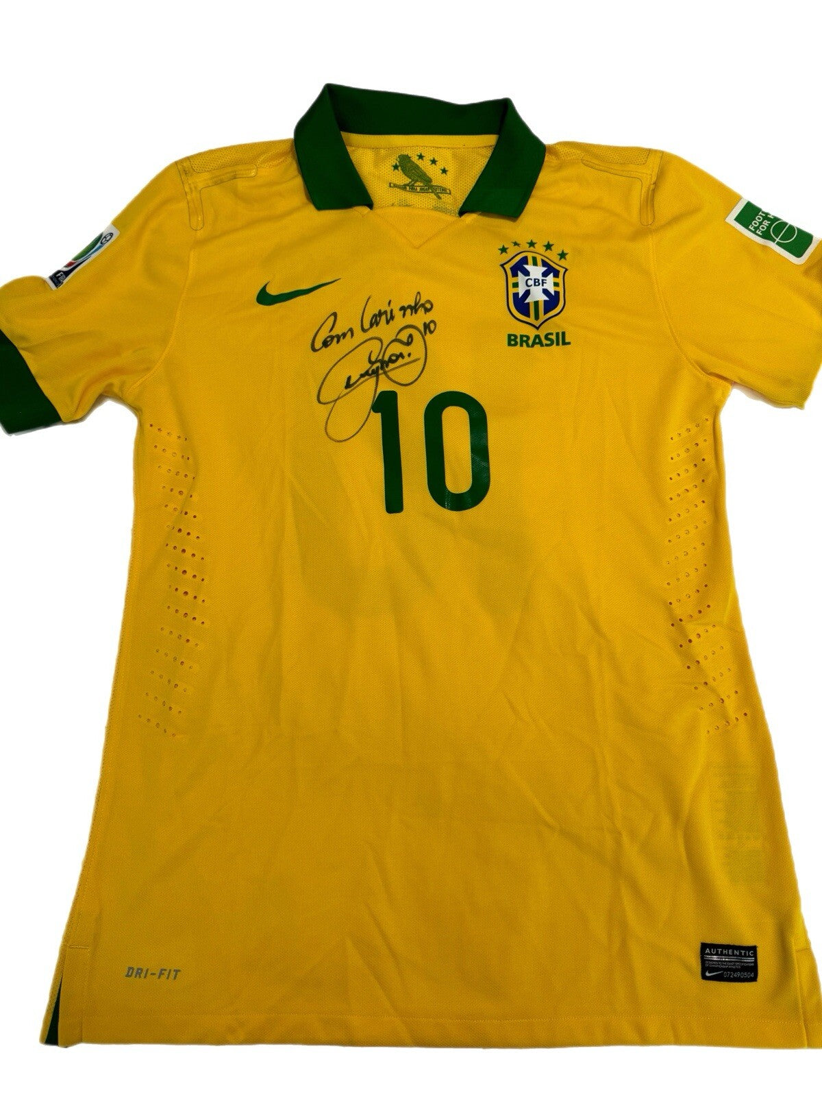 Neymar Jr. Signed & Inscribed Brazil Jersey – 2013 Match-Issued Confederations Cup (Beckett & MEARS Certified)