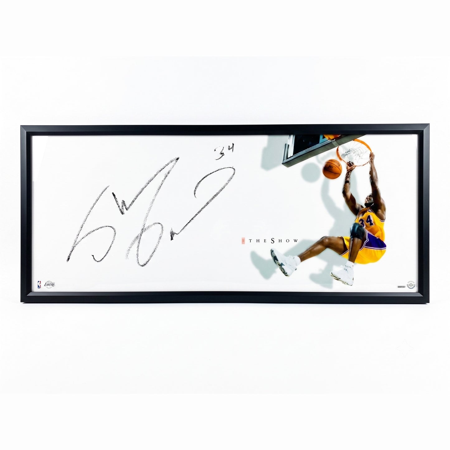 Shaquille O'Neal "The Show" Autographed 46 x 20 Framed Display – Upper Deck Authenticated