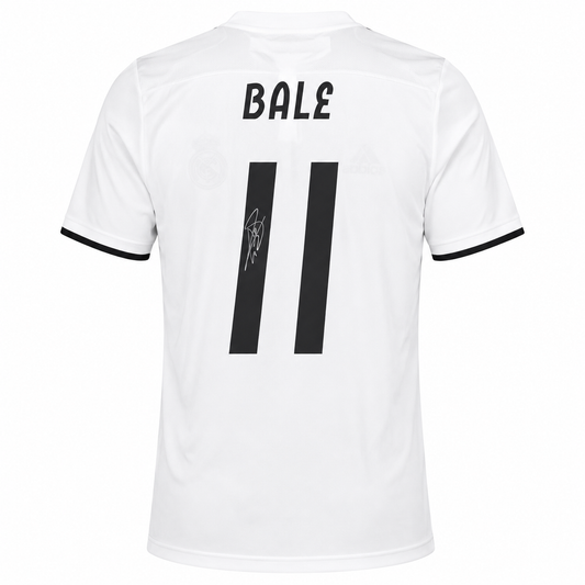 Gareth Bale Back Signed Real Madrid 2018-19 Home Shirt