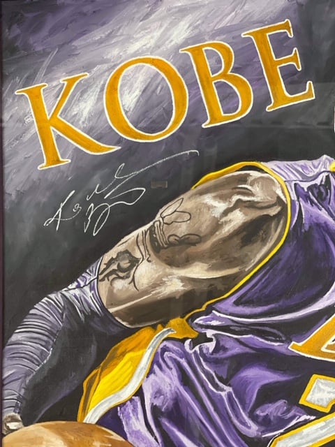 Kobe Bryant Signed 1-of-1 Original Custom Painting