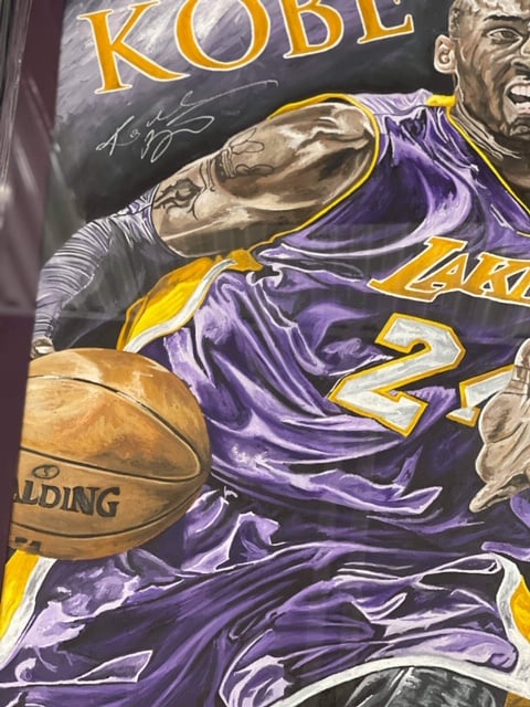 Kobe Bryant Signed 1-of-1 Original Custom Painting