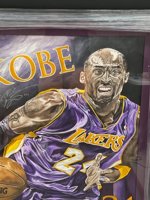 Kobe Bryant Signed 1-of-1 Original Custom Painting