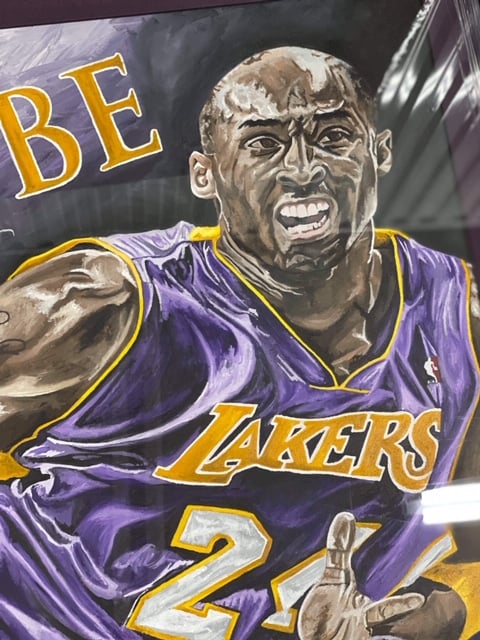 Kobe Bryant Signed 1-of-1 Original Custom Painting