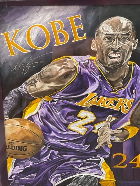 Kobe Bryant Signed 1-of-1 Original Custom Painting