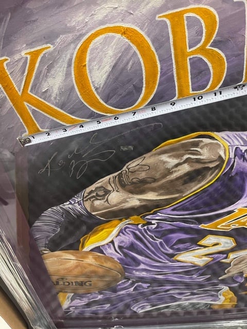 Kobe Bryant Signed 1-of-1 Original Custom Painting