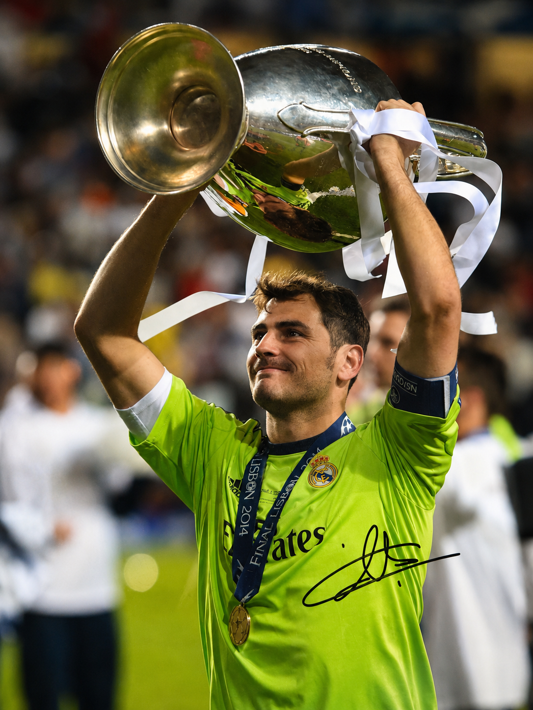 Iker Casillas Signed Real Madrid Photo -&nbsp; 2014 UEFA Champions League Winner