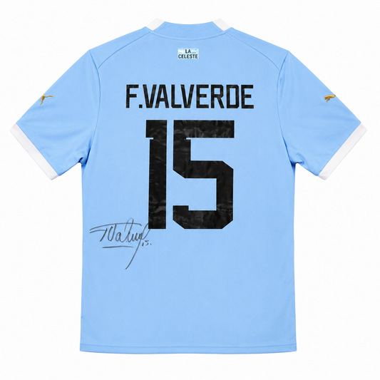 Federico Valverde Signed Uruguay National Team Jersey
