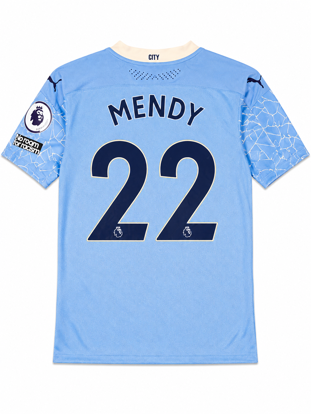 Benjamin Mendy Player-Worn, Team-Signed Manchester City FC Jersey (22 Signatures) - Featuring Kevin De Bruyne, Rodri, Bernardo Silva, Ederson