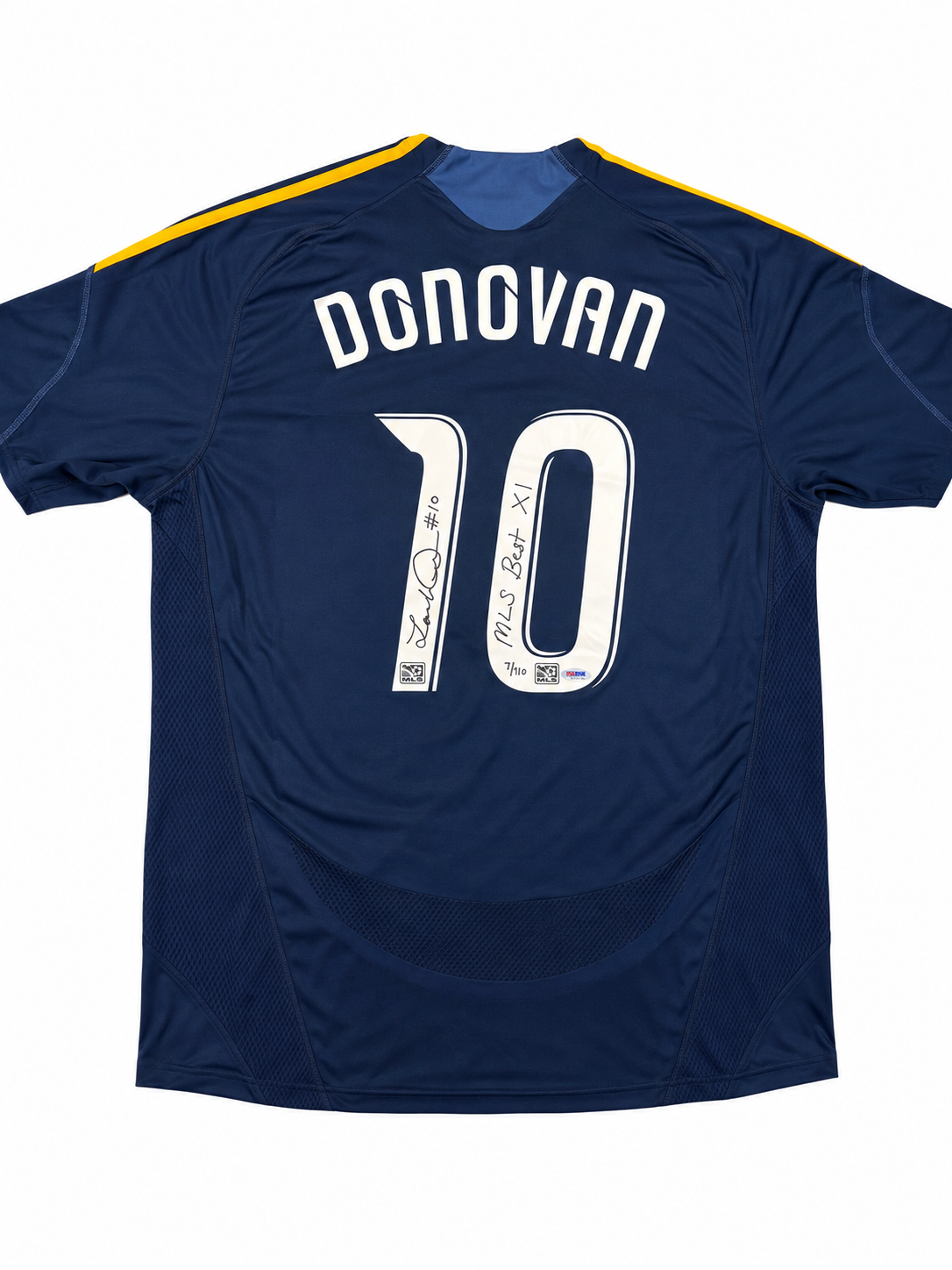 Landon Donovan Autographed & Inscribed Los Angeles Galaxy Authentic Road Jersey