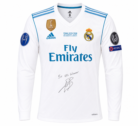 Real Madrid 2017/18 Champions League Final Player Issue Kit Signed by Gareth Bale