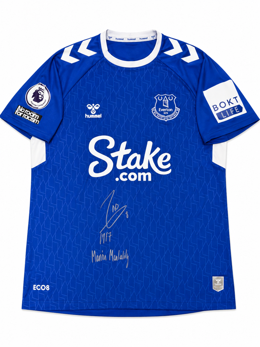 Amadou Onana Match-Issued Everton Jersey – “Mamba Mentality” Inscription