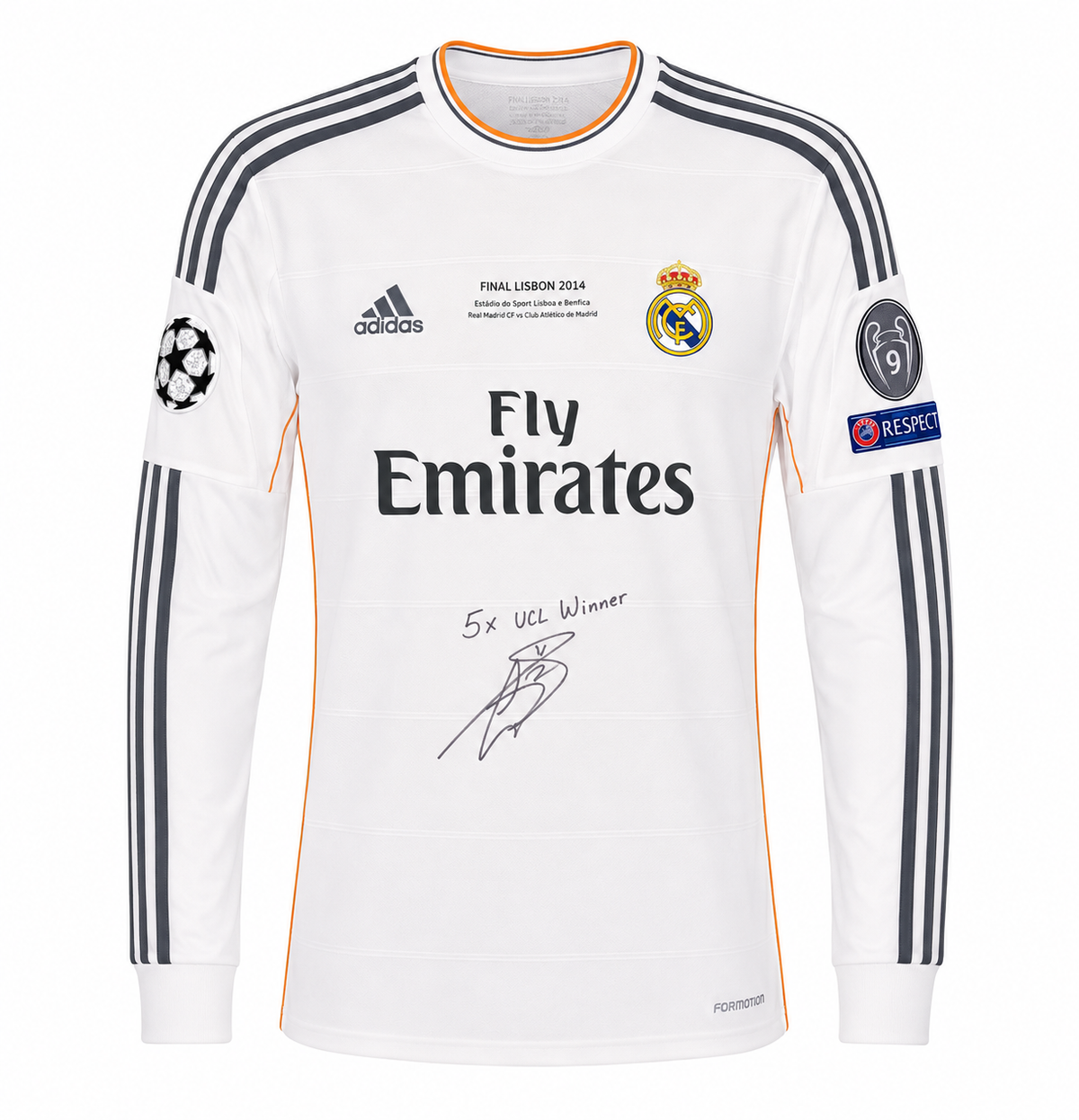 Gareth Bale Signed 2013/14 Champions League Final Player Issue Kit with Inscription