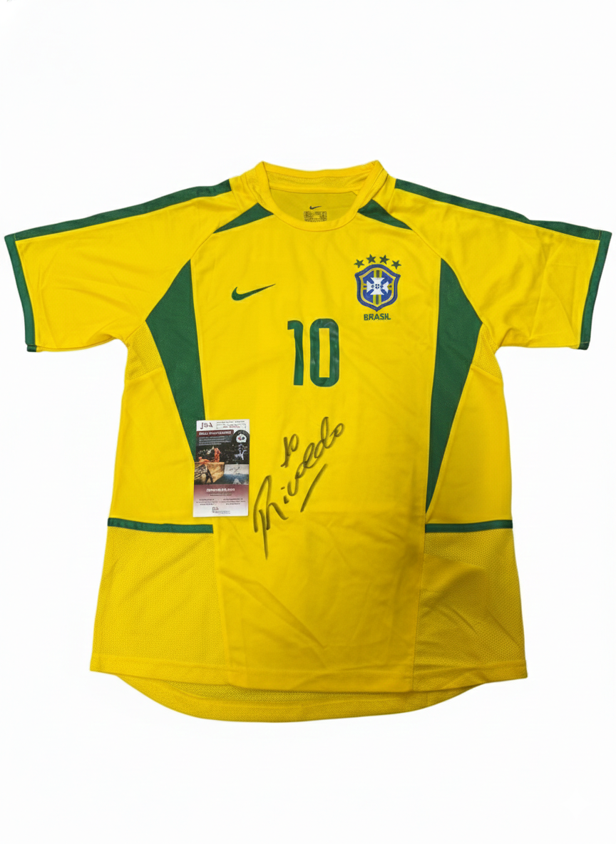 Rivaldo Signed Brazil National Team Jersey