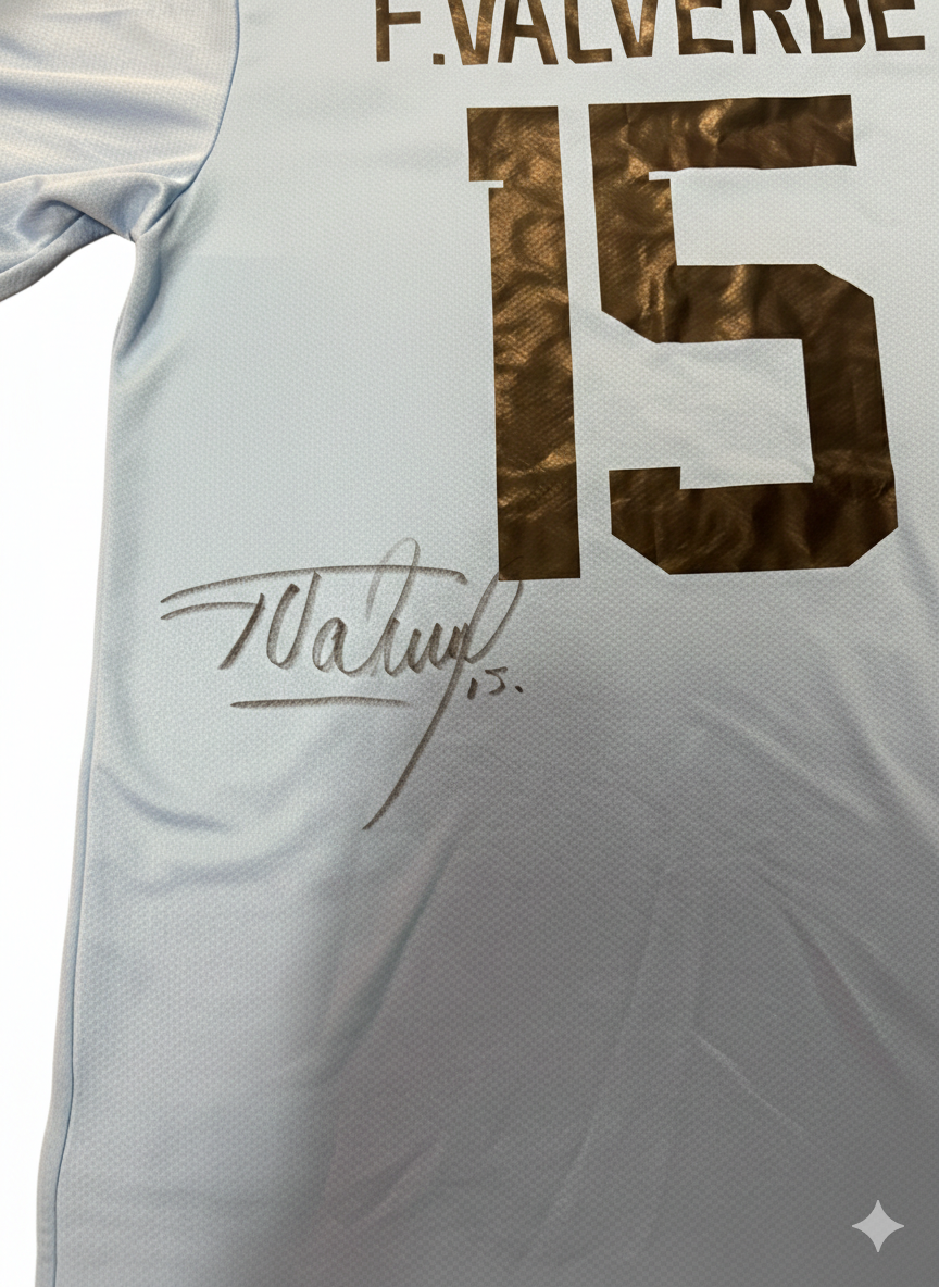 Federico Valverde Signed Uruguay National Team Jersey
