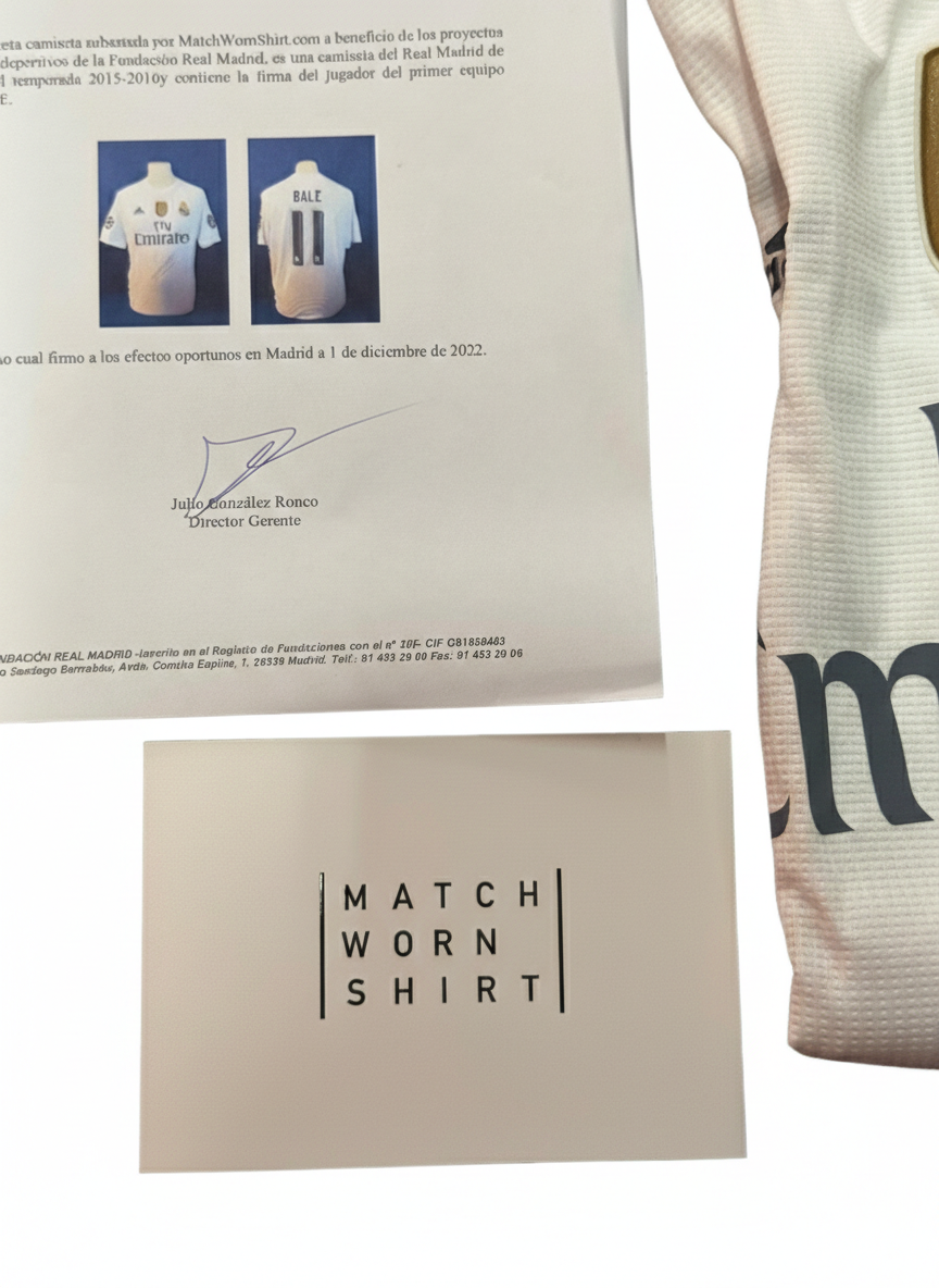 Gareth Bale Autographed 2015/16 Real Madrid Jersey
