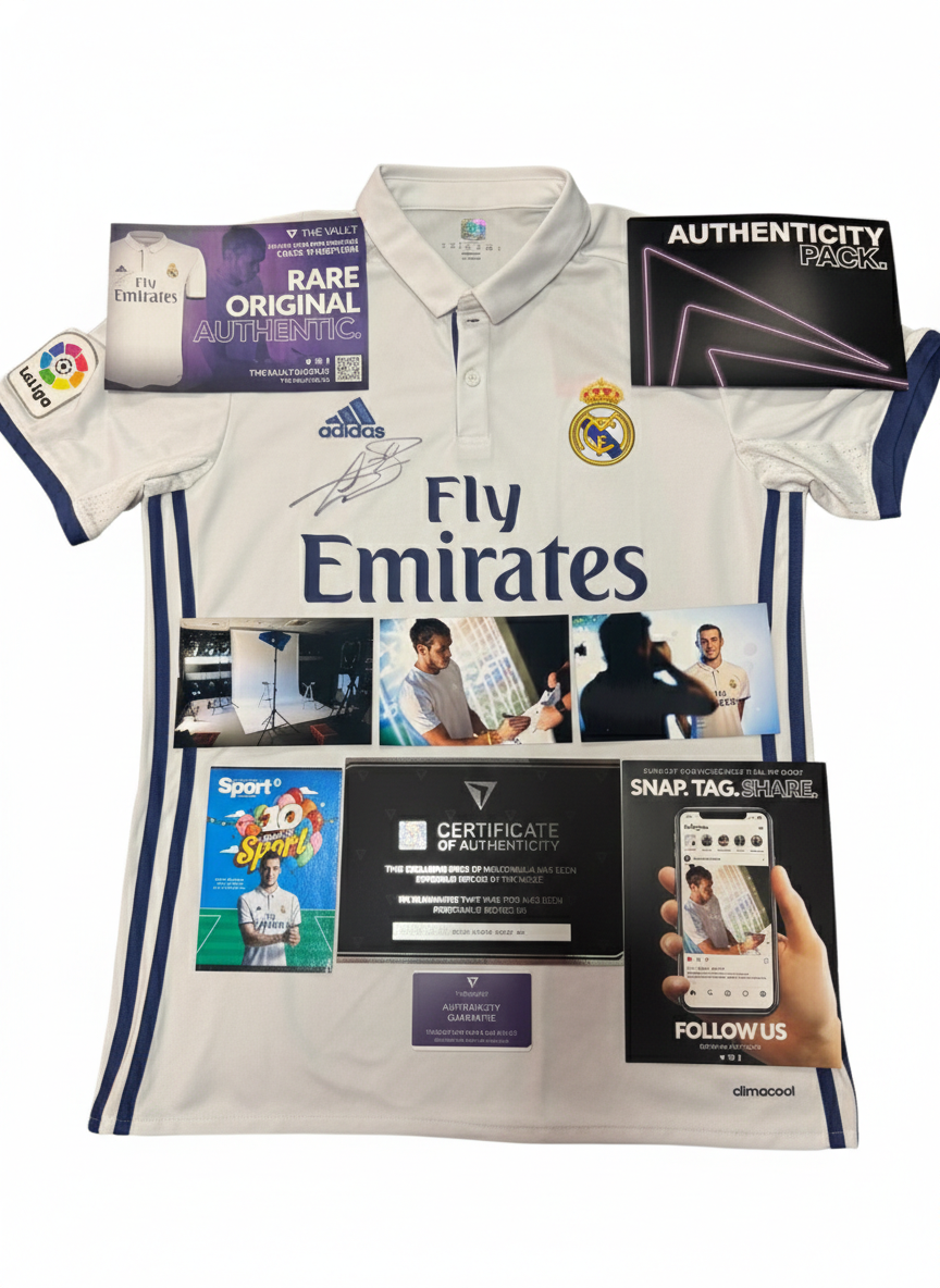 Gareth Bale Signed 2016/17 Real Madrid Jersey — Photo Shoot Worn