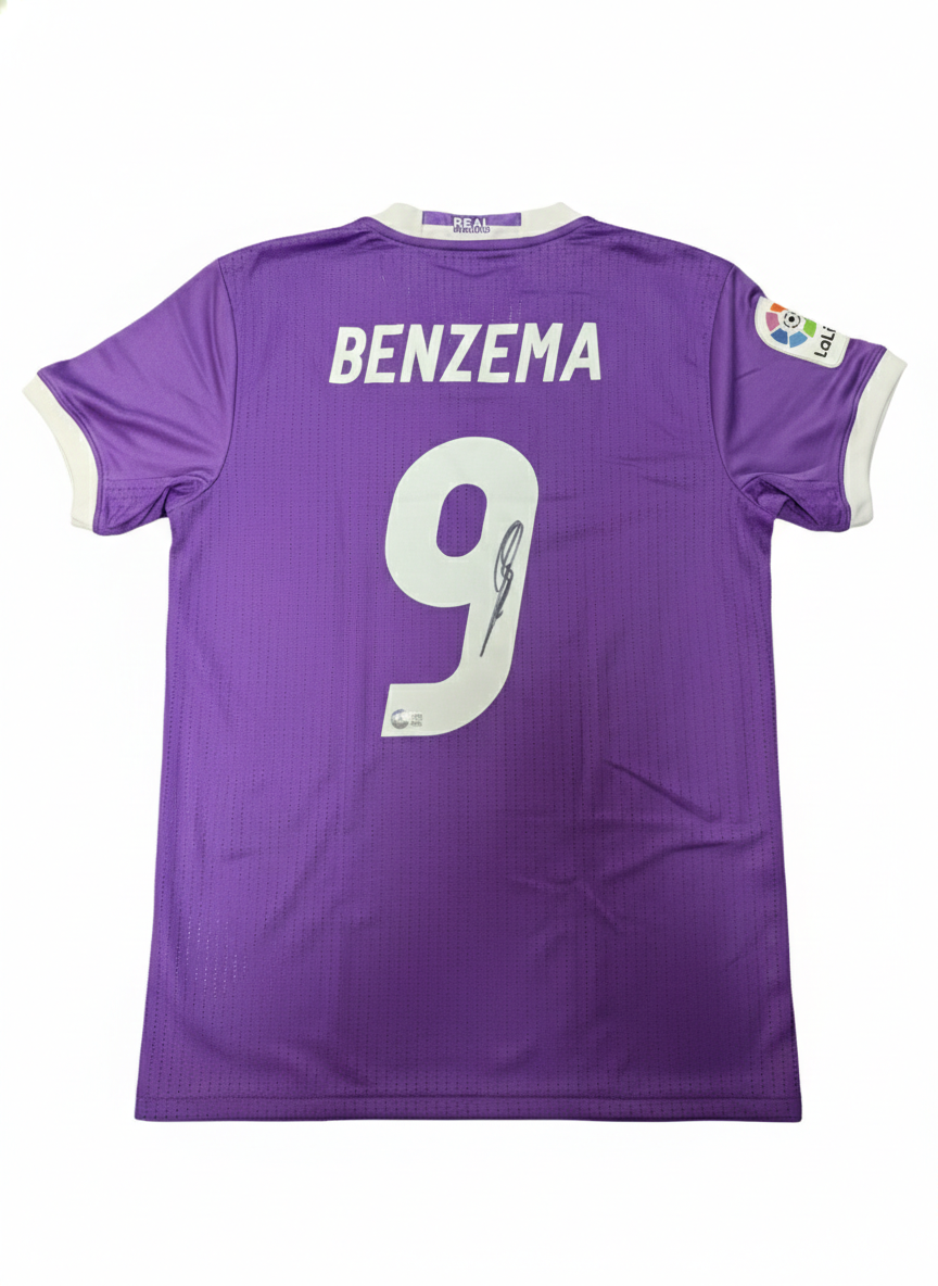 Karim Benzema Signed 2016/17 Real Madrid Away Jersey