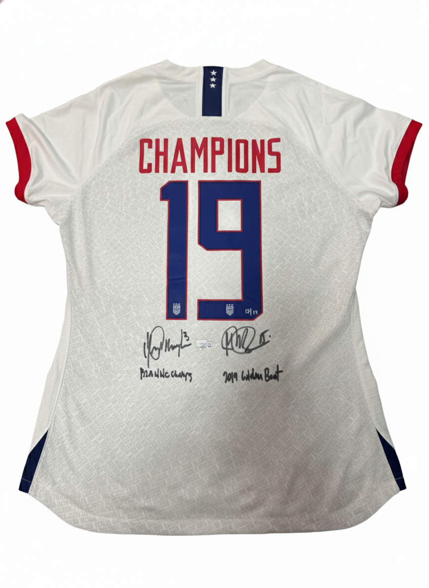 Alex Morgan & Megan Rapinoe Dual-Signed 2019 USA Women's World Cup Jersey – Limited Edition / Fanatics Authenticated
