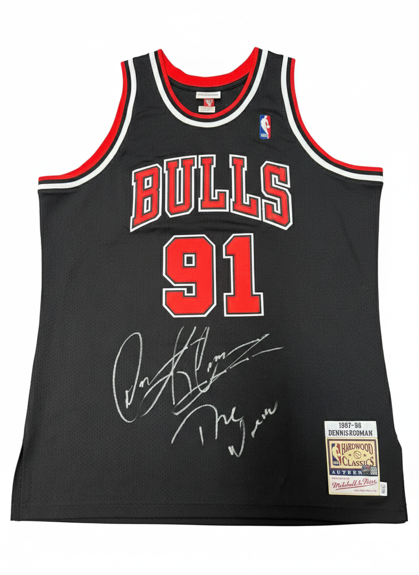 Dennis Rodman Signed Chicago Bulls Jersey – "The Worm" Inscription | Mitchell & Ness Authentic