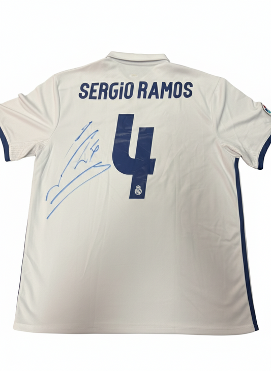 Sergio Ramos Signed Real Madrid 2016/17 Home Jersey