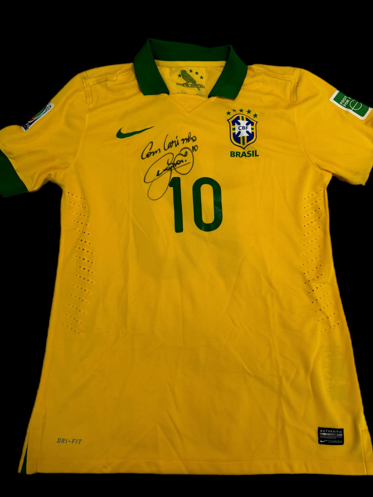 Neymar Jr. Signed & Inscribed Brazil Jersey – 2013 Match-Issued Confederations Cup (Beckett & MEARS Certified)