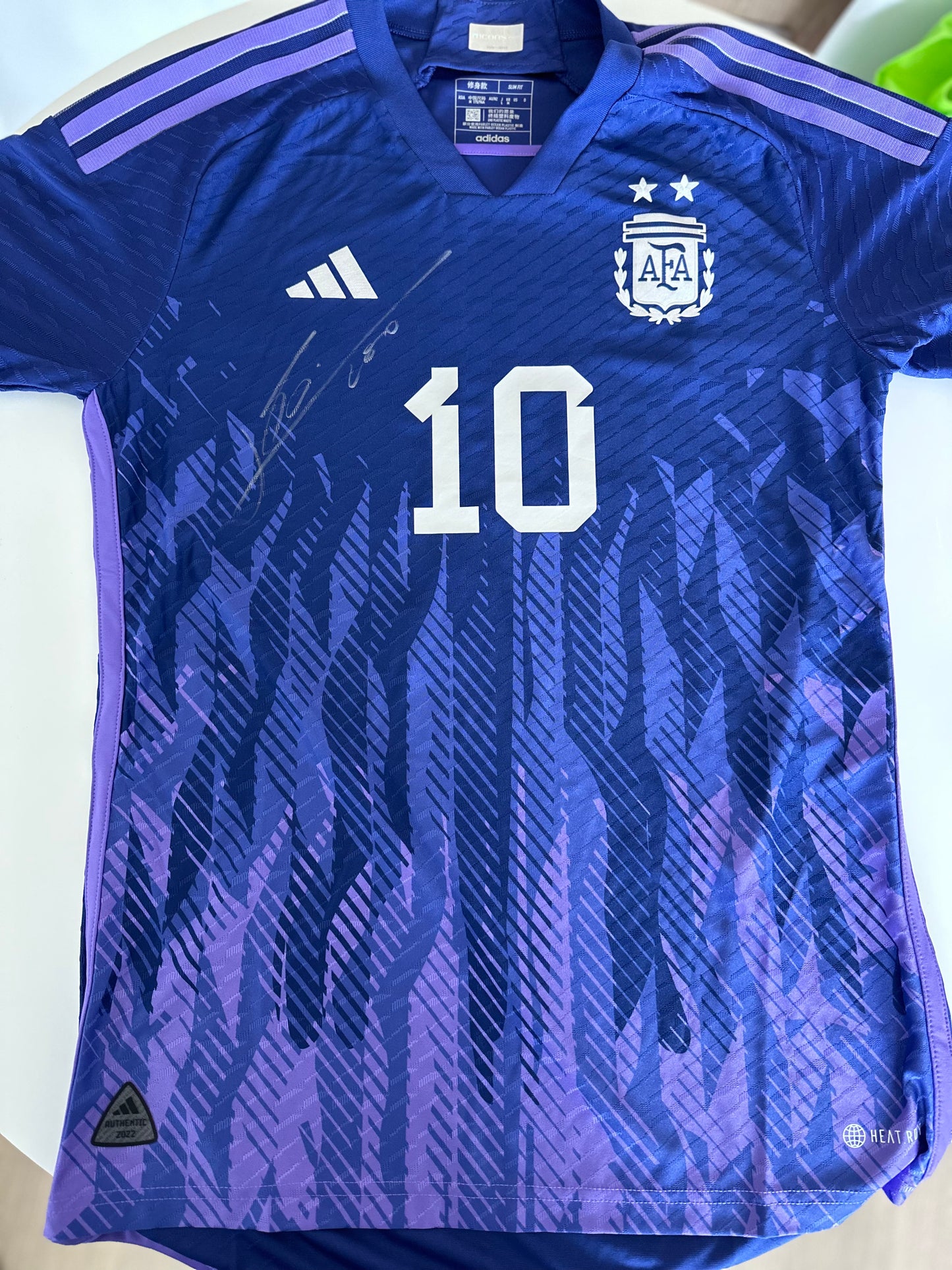 Lionel Messi Signed Player Issue Argentina Away Jersey