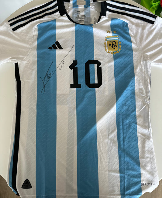 Lionel Messi Signed 2022  Player Issue Argentina Jersey