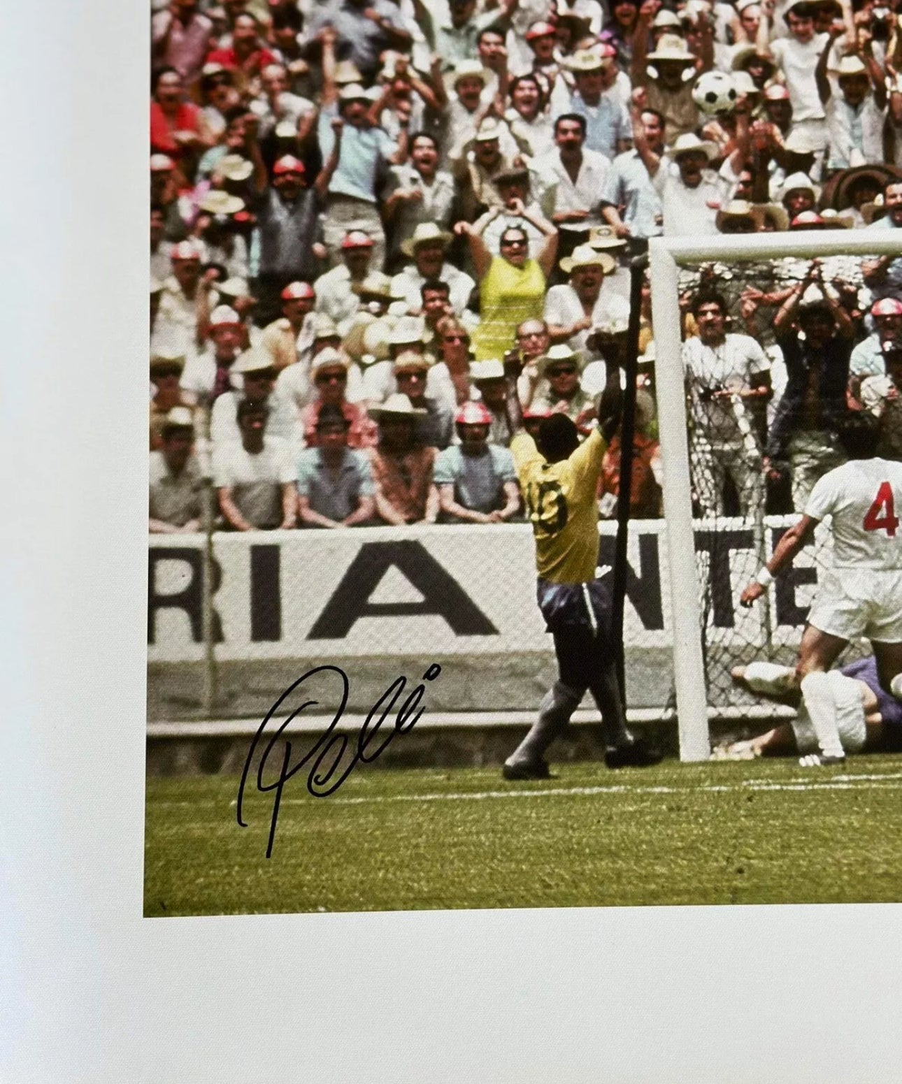 Pelé & Gordon Banks Dual-Signed Canvas – "The Save of the Century" - Beckett Authenticated