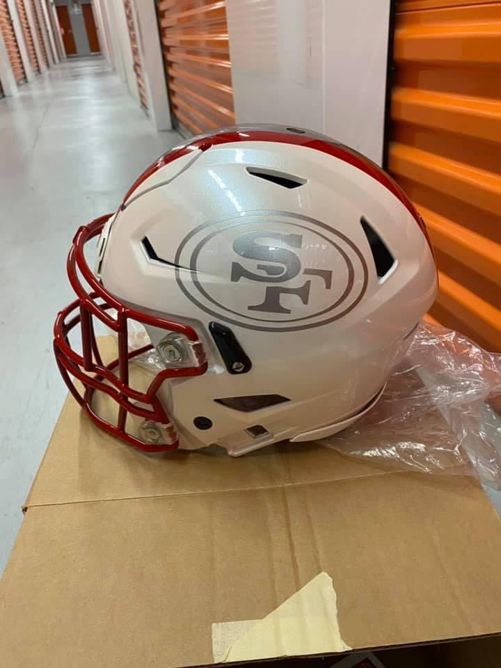 STEVE YOUNG SIGNED and INSCRIBED FSM ALL HAND PAINTED 49ers SPEED FLEX