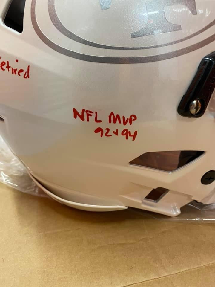 STEVE YOUNG SIGNED and INSCRIBED FSM ALL HAND PAINTED 49ers SPEED FLEX