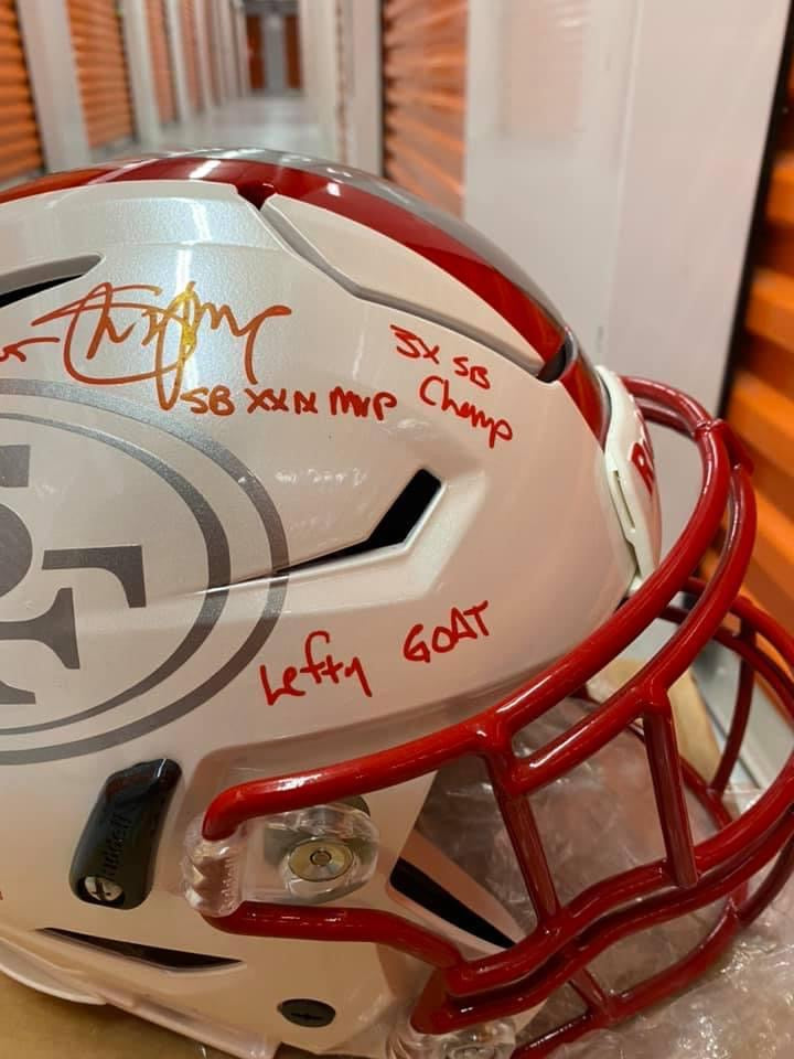 STEVE YOUNG SIGNED and INSCRIBED FSM ALL HAND PAINTED 49ers SPEED FLEX