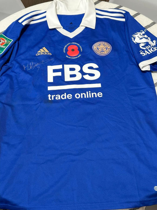 Harvey Barnes Signed Match-Worn Leicester City Jersey – Poppy Match Edition