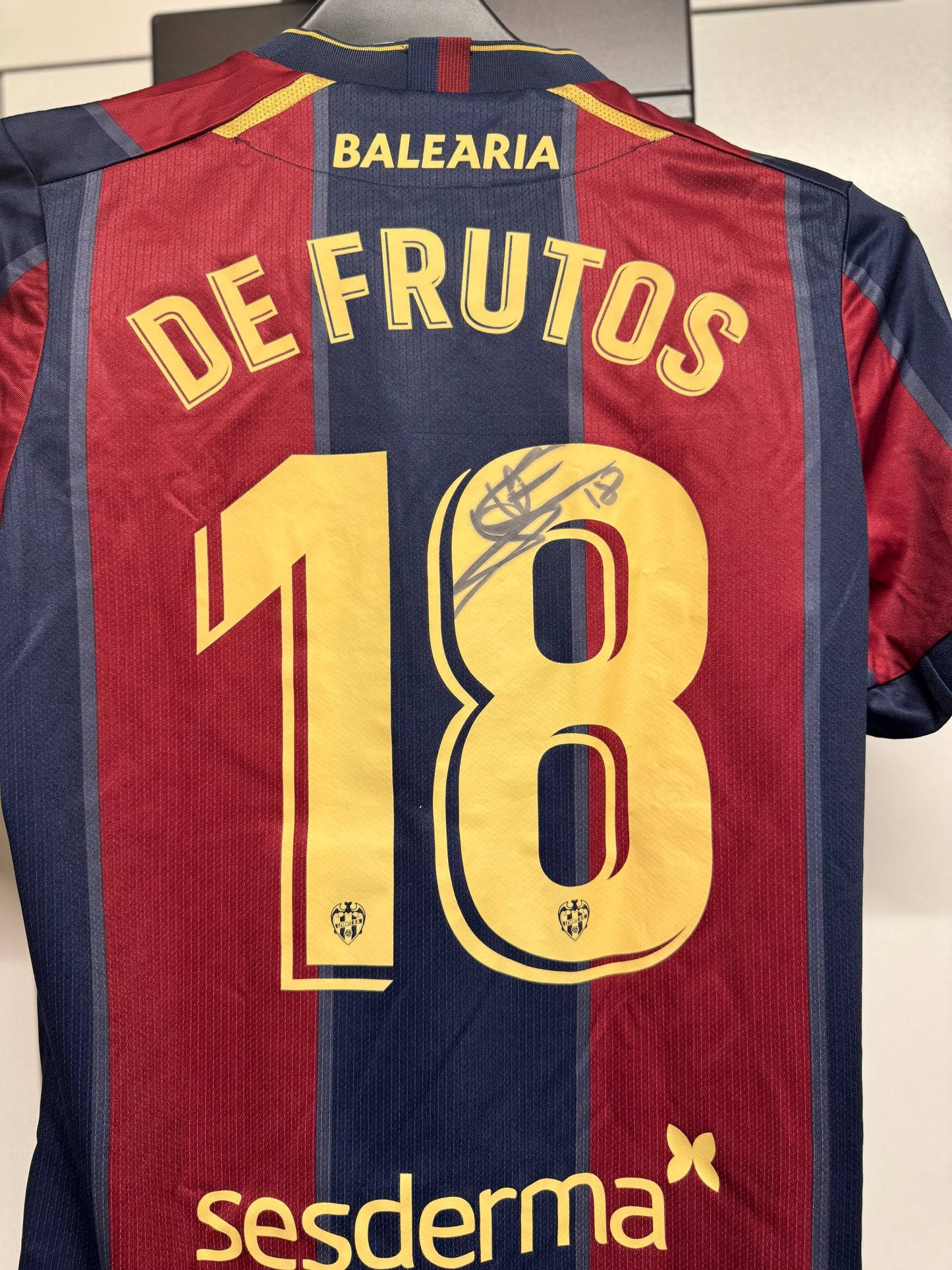 Jorge De Frutos Match-Worn & Signed Levante UD Jersey – Certified by MatchWornShirt
