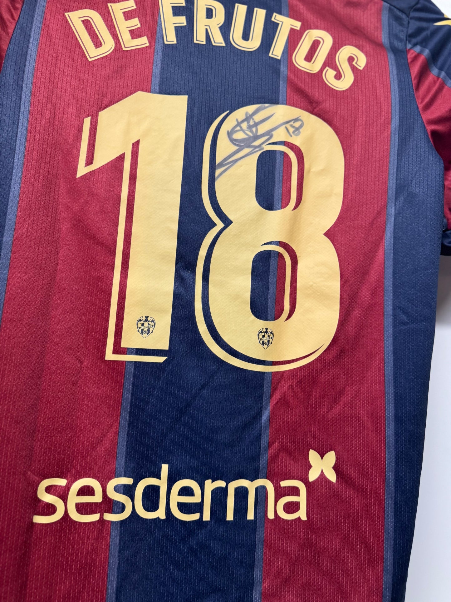 Jorge De Frutos Match-Worn & Signed Levante UD Jersey – Certified by MatchWornShirt