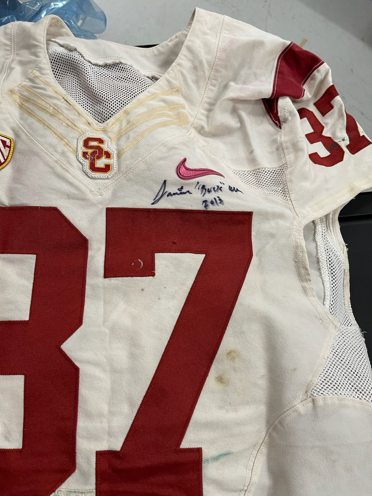 Buck Allen Signed Game Worn USC Trojans Football Jersey