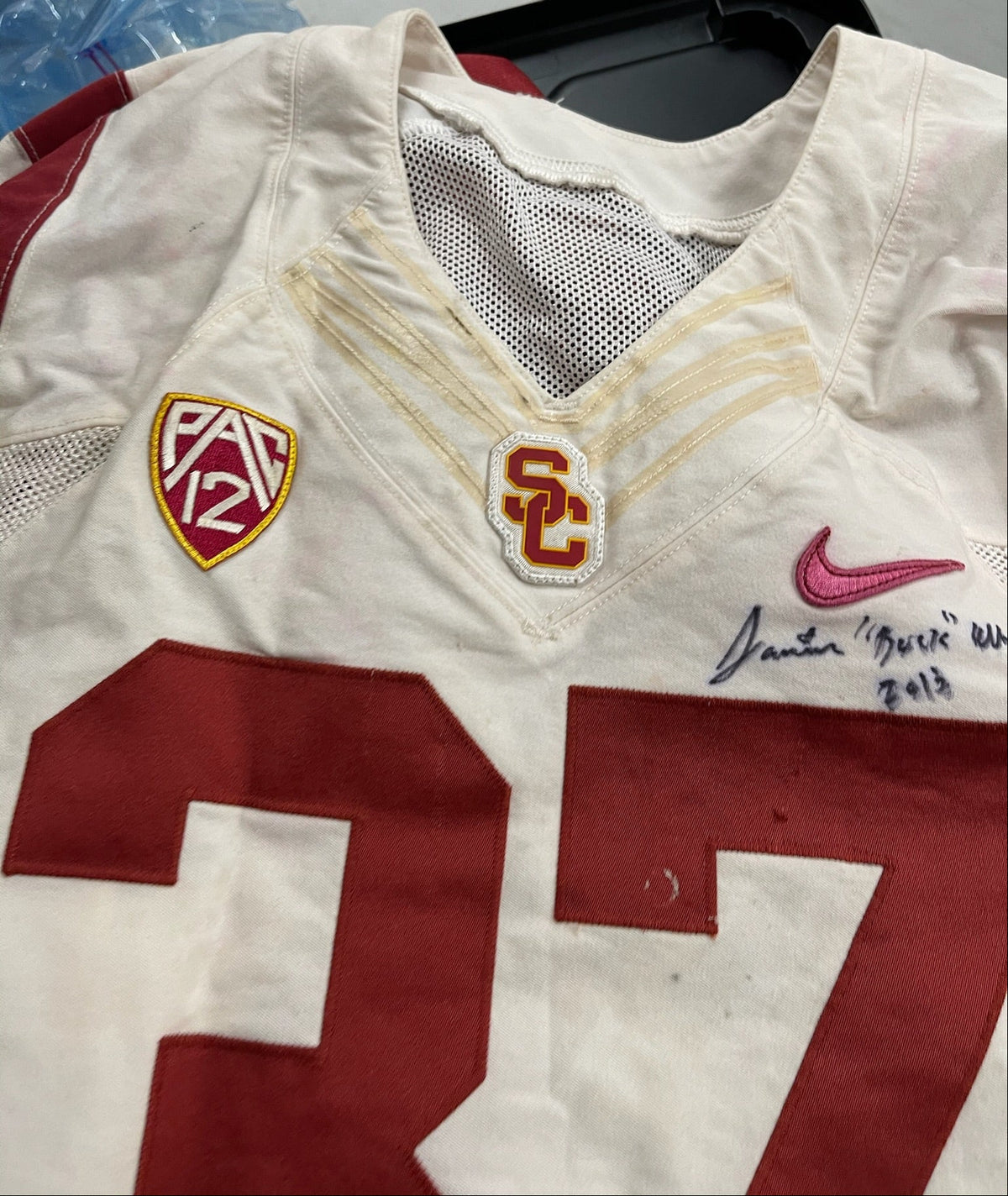 Buck Allen Signed Game Worn USC Trojans Football Jersey