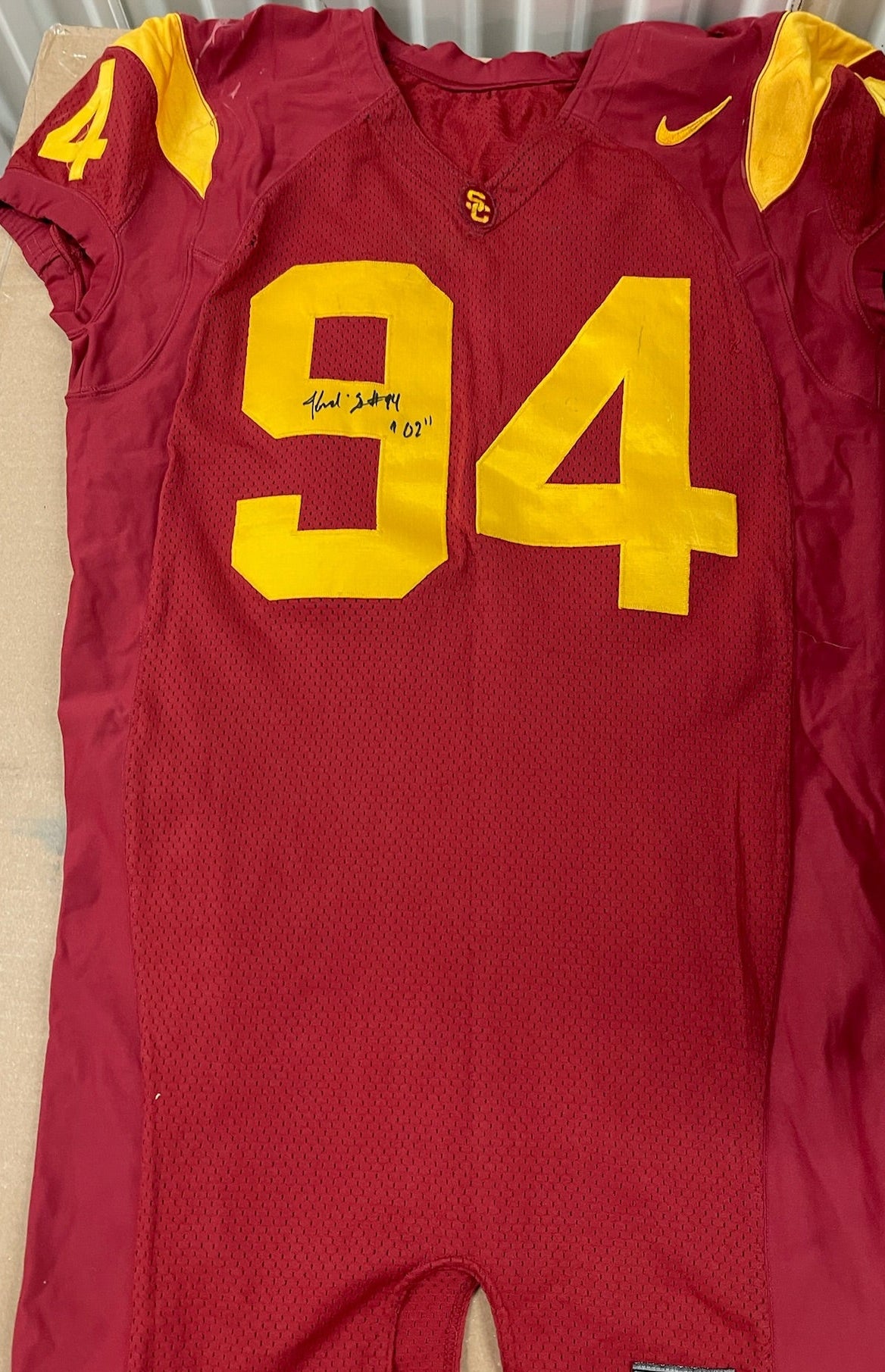 Kenechi Udeze Signed Game Worn USC Trojans Football Jersey