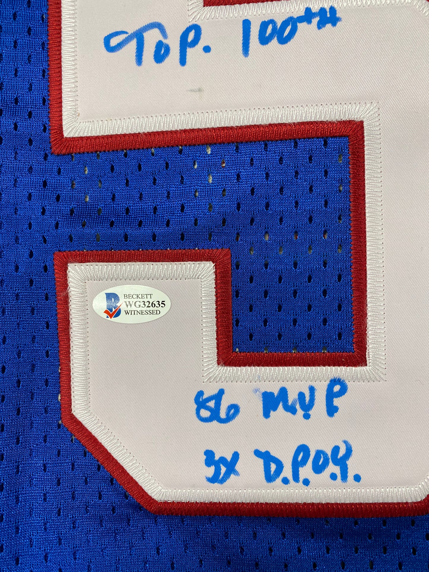 Lawrence Taylor Signed and Inscribed Giants Jersey
