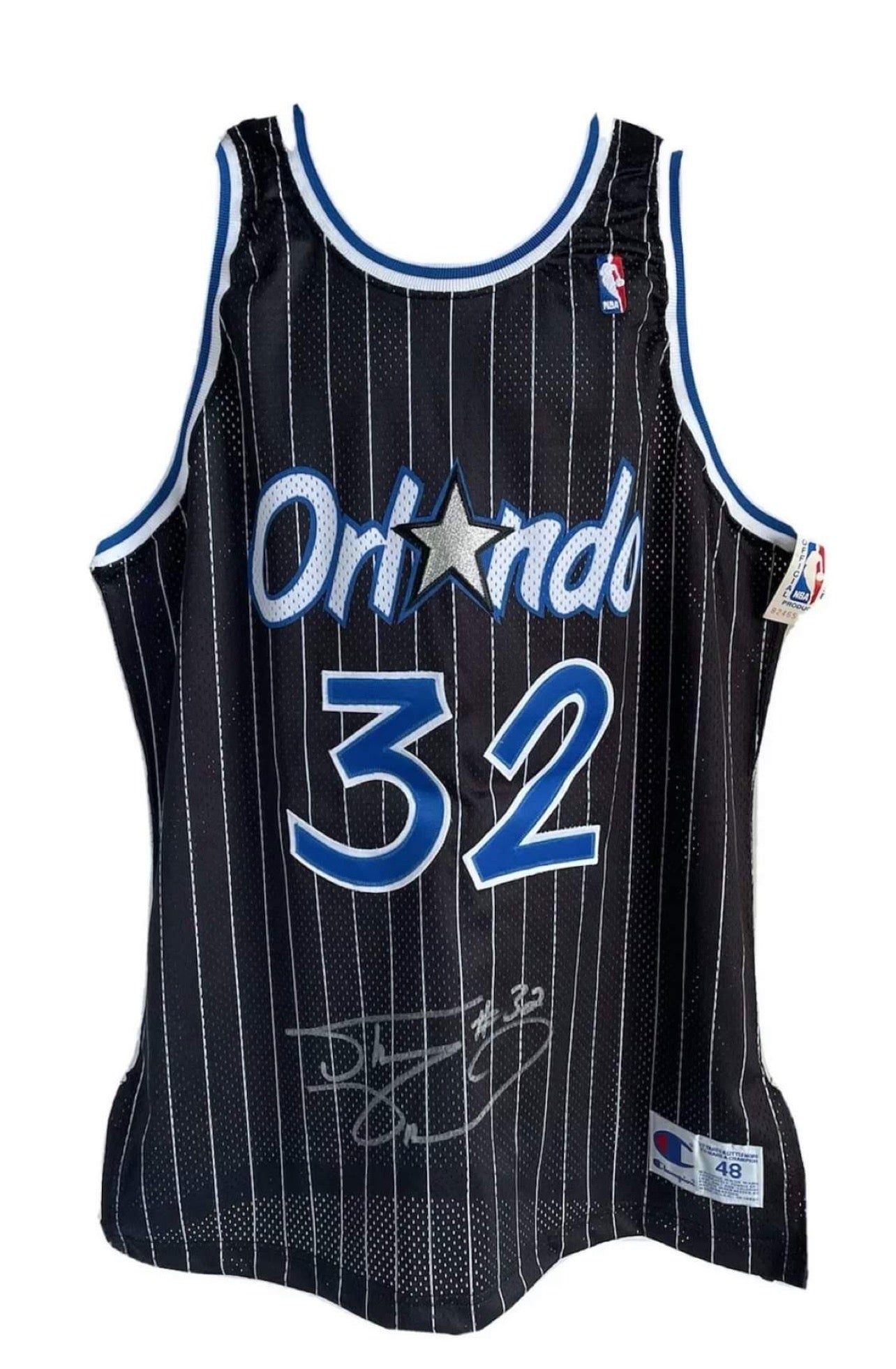 Shaquille O'Neal Signed Orlando Magic Champion Jersey