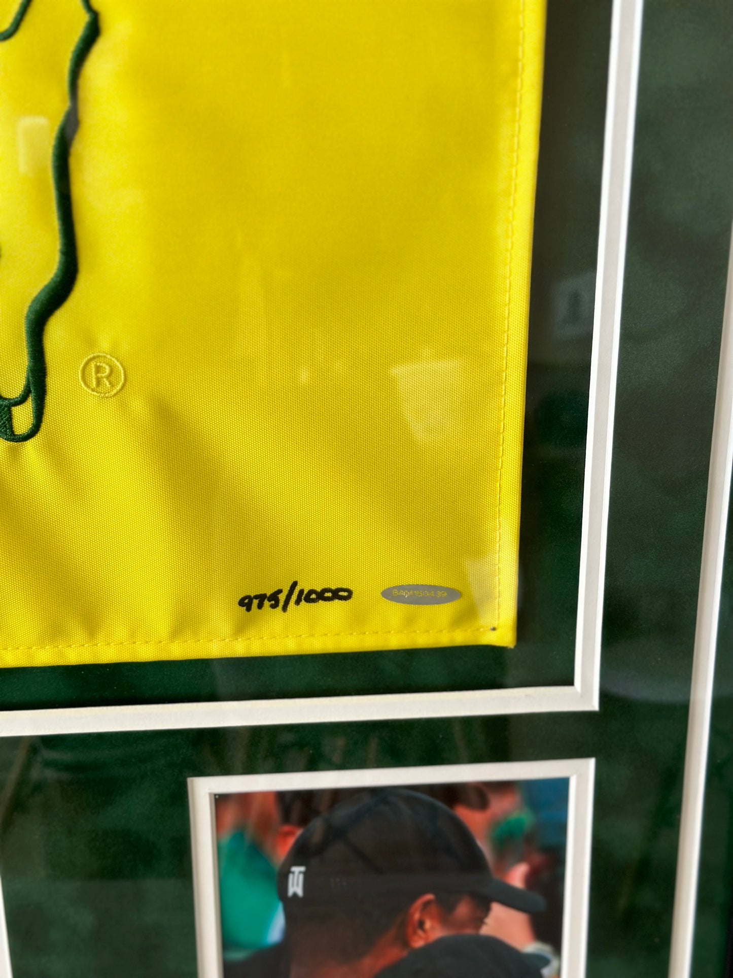 Tiger Woods Signed and Framed 2019 Masters Flag