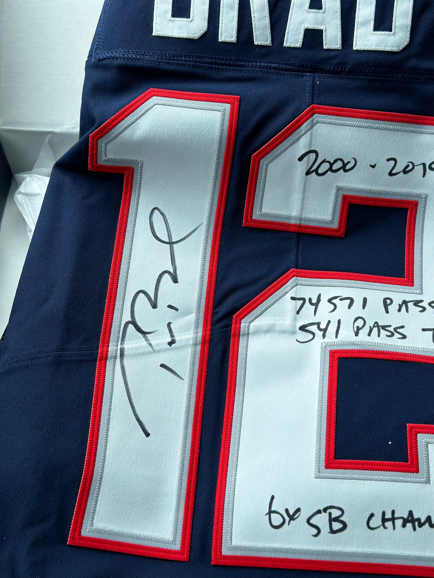 Tom Brady Signed and Inscribed Limited Edition Patriots Jersey