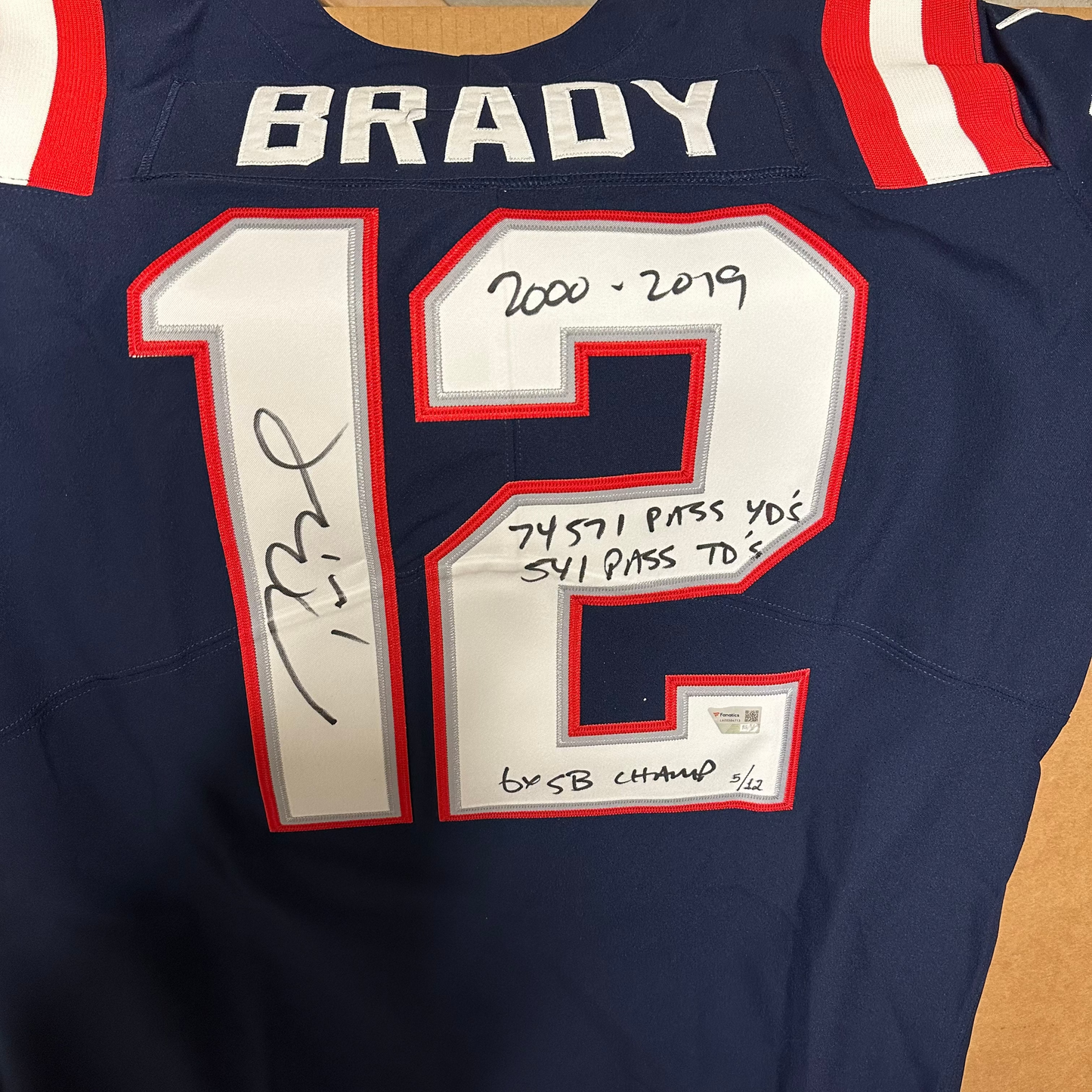 Tom Brady Signed and Inscribed Limited Edition Patriots Jersey